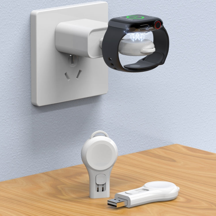 USB Portable Wireless Magnetic Suction Charger(White) by bashfashion