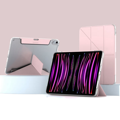 For iPad Pro 11 2022 / 2021 / 2020 Mutural Deformation Stand Smart Leather Tablet Case(Pink) by Mutural