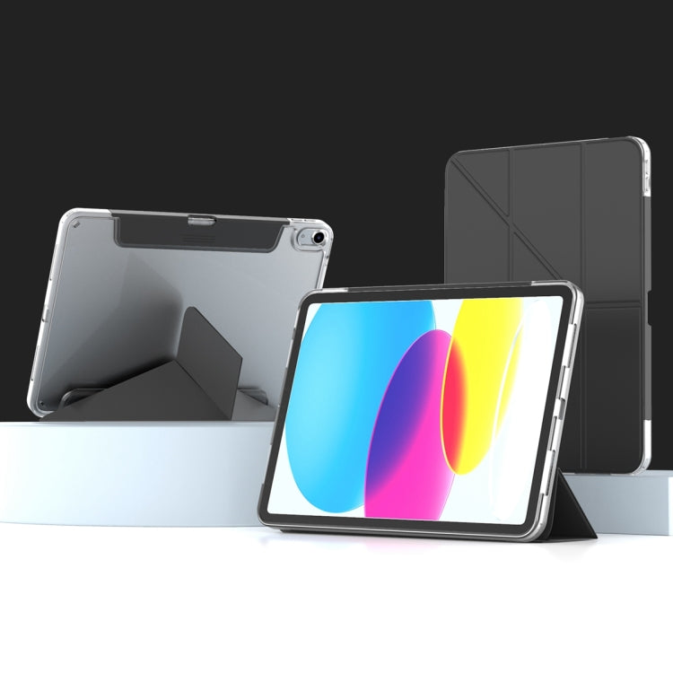 For iPad 2025 / 2022 Mutural Deformation Stand Smart Leather Tablet Case(Black) by Mutural