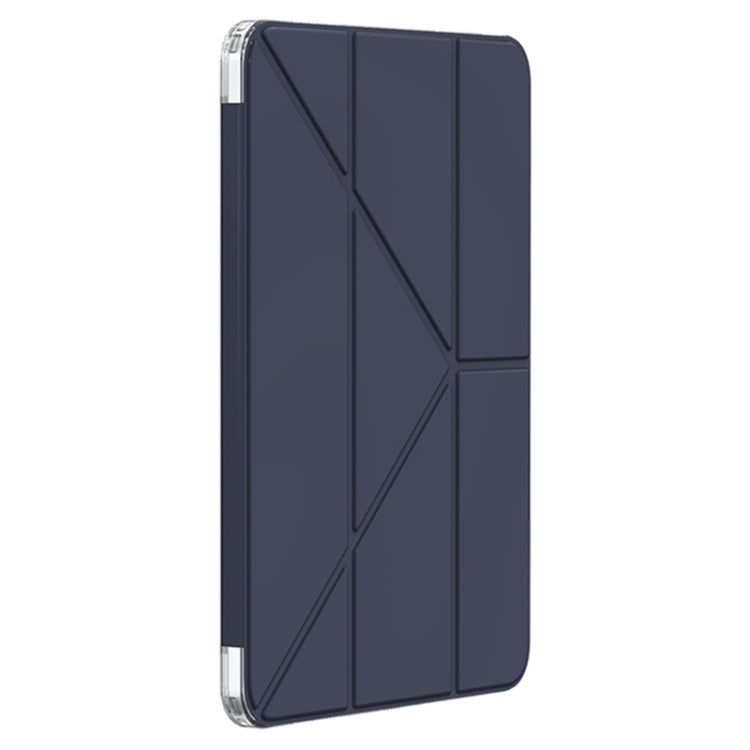 For iPad Air 13 2025 / 2024 Mutural Deformation Stand Smart Leather Tablet Case(Dark Blue) by Mutural