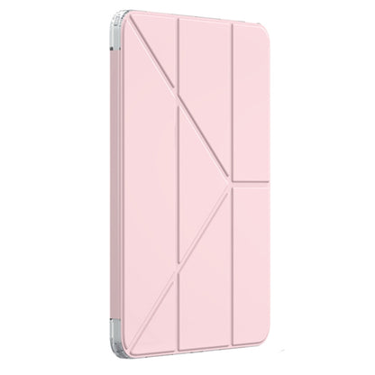 For iPad Air 13 2025 / 2024 Mutural Deformation Stand Smart Leather Tablet Case(Pink) by Mutural