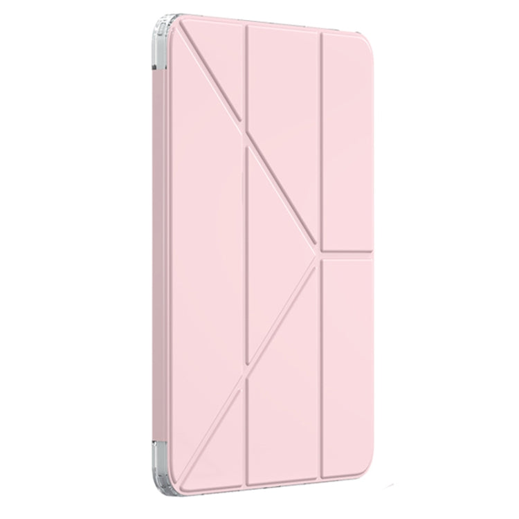 For iPad Pro 13 2025 / 2024 Mutural Deformation Stand Smart Leather Tablet Case(Pink) by Mutural