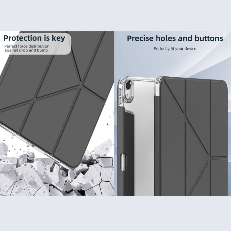 For iPad Air 13 2025 / 2024 Mutural Deformation Stand Smart Leather Tablet Case(Pink) by Mutural