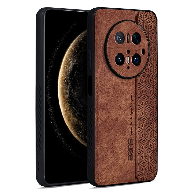 For Huawei Mate 70 Pro / 70 Pro+ AZNS 3D Embossed Skin Feel Phone Case(Brown) by AZNS