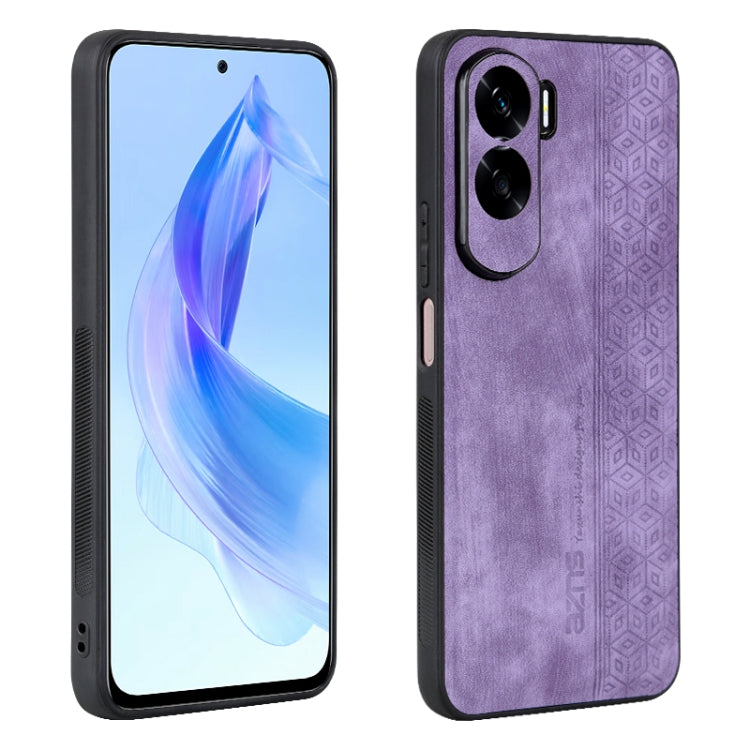 For Honor X50i AZNS 3D Embossed Skin Feel Phone Case(Purple) by AZNS