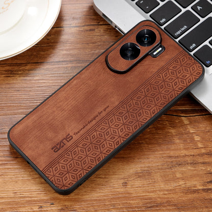 For Honor X50i AZNS 3D Embossed Skin Feel Phone Case(Brown) by AZNS