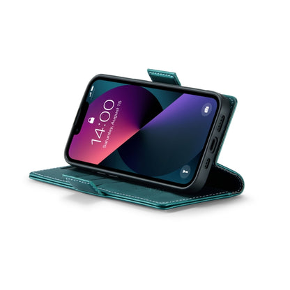 For iPhone 14 Plus CaseMe 023 Butterfly Buckle Litchi Texture RFID Anti-theft Leather Phone Case(Pearly Blue) by CaseMe