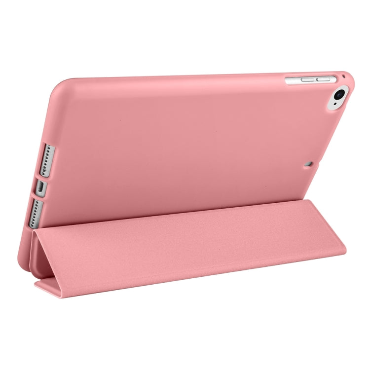 For iPad 9.7 2018 / 2017 / Air 2 / Air 3-folding TPU Horizontal Flip Leather Tablet Case with Holder(Rose Gold) by bashfashion