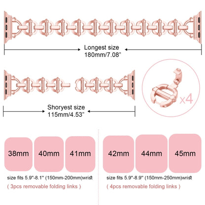 Ladder Buckle Metal Watch Band For Apple Watch SE 40mm(Pink) by bashfashion