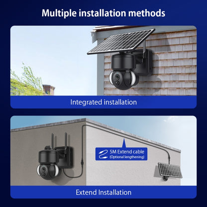 SHIWOJIA IP66 Waterproof 4G 3MP Solar Dome IP Camera, Two-way Audio & PIR Motion Detection & Night Vision, Version:EU(Black) by bashfashion