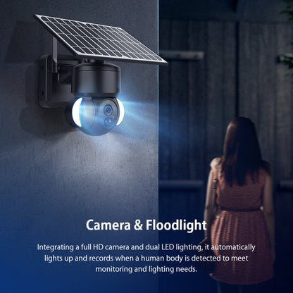 SHIWOJIA IP66 Waterproof 4G 3MP Solar Dome IP Camera, Two-way Audio & PIR Motion Detection & Night Vision, Version:AU(Black) by bashfashion