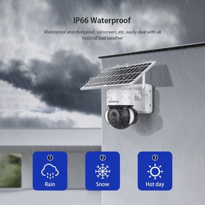 SHIWOJIA IP66 Waterproof 4G 3MP Solar Dome IP Camera, Two-way Audio & PIR Motion Detection & Night Vision, Version:US(White) by bashfashion