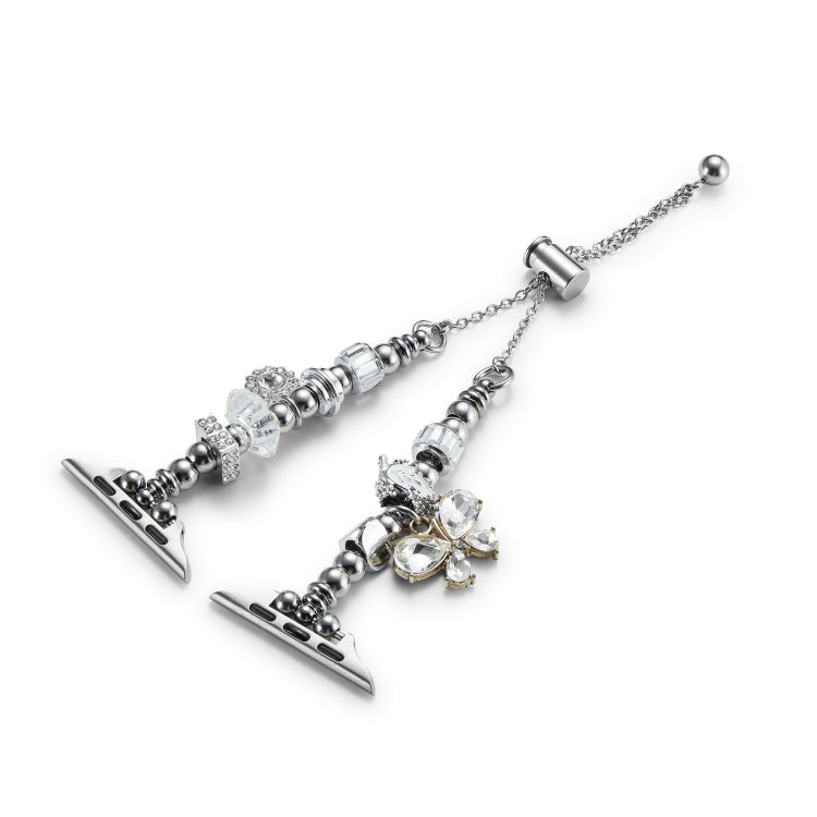 Bead Bracelet Metal Watch Band For Apple Watch Series 10 46mm(Gold Butterfly) by bashfashion