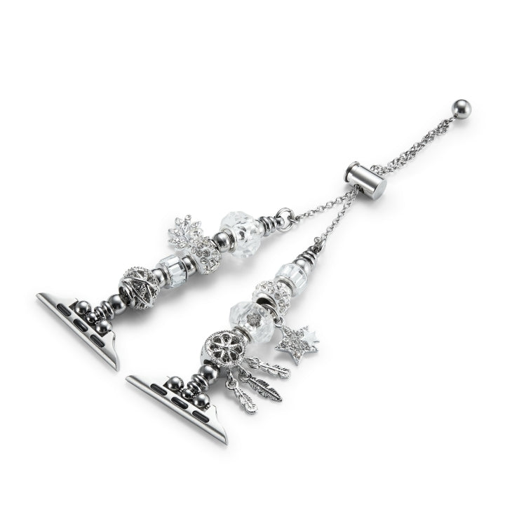 Bead Bracelet Metal Watch Band For Apple Watch Series 10 46mm(Silver Star) by bashfashion