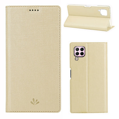 For Huawei nova 6 SE / P40 Lite / nova 7i ViLi DMX-54 Shockproof TPU + PU Leather Magnetic Attraction Horizontal Flip Protective Case with Card Slots & Holder(Champagne Gold) by ViLi