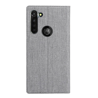 For Motorola Moto G8 ViLi DMX-54 Shockproof TPU + PU Leather Magnetic Attraction Horizontal Flip Protective Case with Card Slots & Holder(Grey) by ViLi