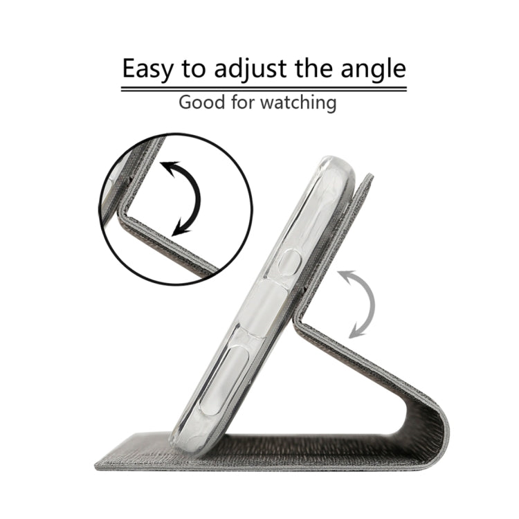 For Motorola Moto G8 ViLi DMX-54 Shockproof TPU + PU Leather Magnetic Attraction Horizontal Flip Protective Case with Card Slots & Holder(Grey) by ViLi