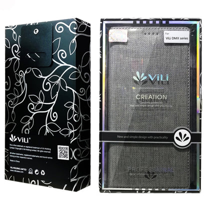 For Motorola Moto G8 ViLi DMX-54 Shockproof TPU + PU Leather Magnetic Attraction Horizontal Flip Protective Case with Card Slots & Holder(Grey) by ViLi