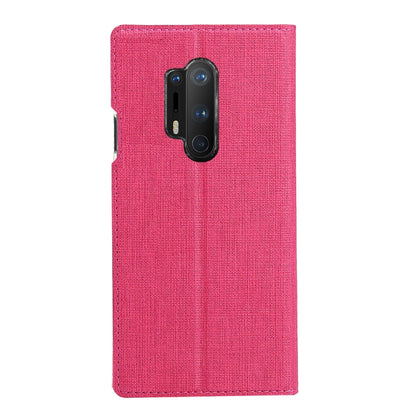 For OnePlus 8 Pro ViLi DMX-54 Shockproof TPU + PU Leather Magnetic Attraction Horizontal Flip Protective Case with Card Slots & Holder(Rose Red) by ViLi