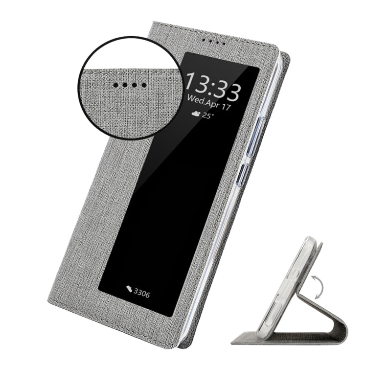 For Huawei P40 ViLi DMX-54 Shockproof TPU + PU Leather View Window Magnetic Attraction Horizontal Flip Protective Case with Card Slots & Holder & Sleep / Wake-up(Champagne Gold) by ViLi