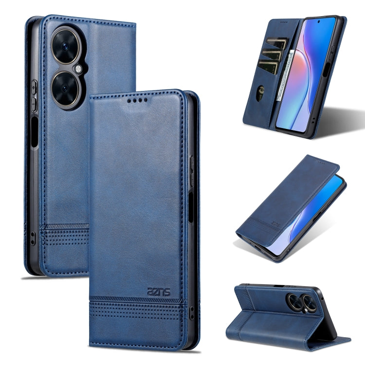 For Huawei Maimang 20 AZNS Magnetic Calf Texture Flip Leather Phone Case(Dark Blue) by AZNS
