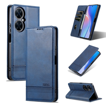 For Huawei Maimang 20 AZNS Magnetic Calf Texture Flip Leather Phone Case(Dark Blue) by AZNS