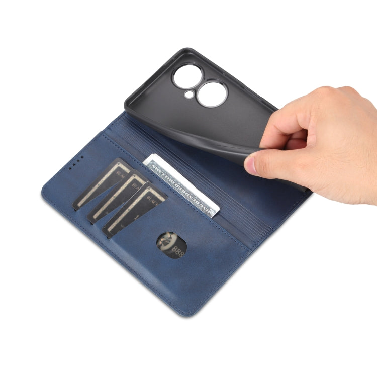 For Huawei Maimang 20 AZNS Magnetic Calf Texture Flip Leather Phone Case(Dark Blue) by AZNS