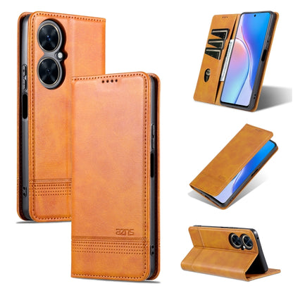 For Huawei Maimang 20 AZNS Magnetic Calf Texture Flip Leather Phone Case(Light Brown) by AZNS