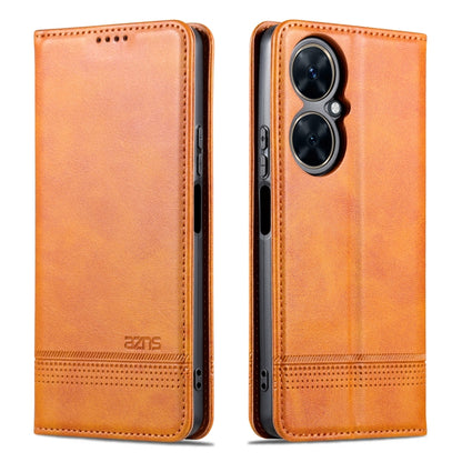 For Huawei Maimang 20 AZNS Magnetic Calf Texture Flip Leather Phone Case(Light Brown) by AZNS
