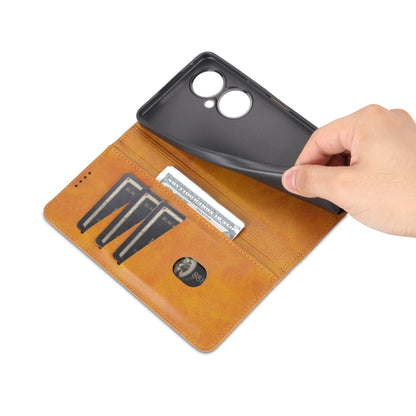 For Huawei Maimang 20 AZNS Magnetic Calf Texture Flip Leather Phone Case(Light Brown) by AZNS