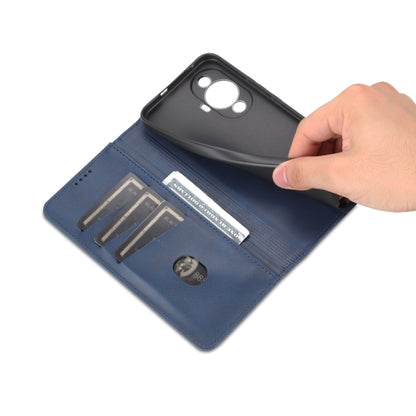 For Huawei Nova 11 AZNS Magnetic Calf Texture Flip Leather Phone Case(Dark Blue) by AZNS