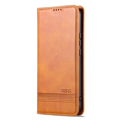 For Huawei Nova 11 AZNS Magnetic Calf Texture Flip Leather Phone Case(Light Brown) by AZNS