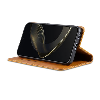 For Huawei Nova 11 AZNS Magnetic Calf Texture Flip Leather Phone Case(Light Brown) by AZNS