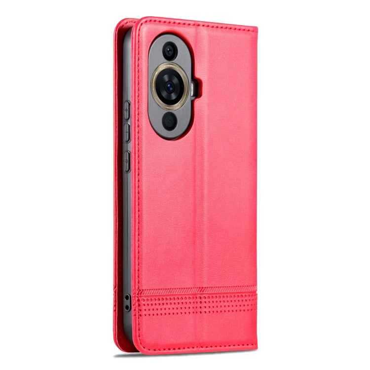 For Huawei Nova 11 Pro AZNS Magnetic Calf Texture Flip Leather Phone Case(Red) by AZNS