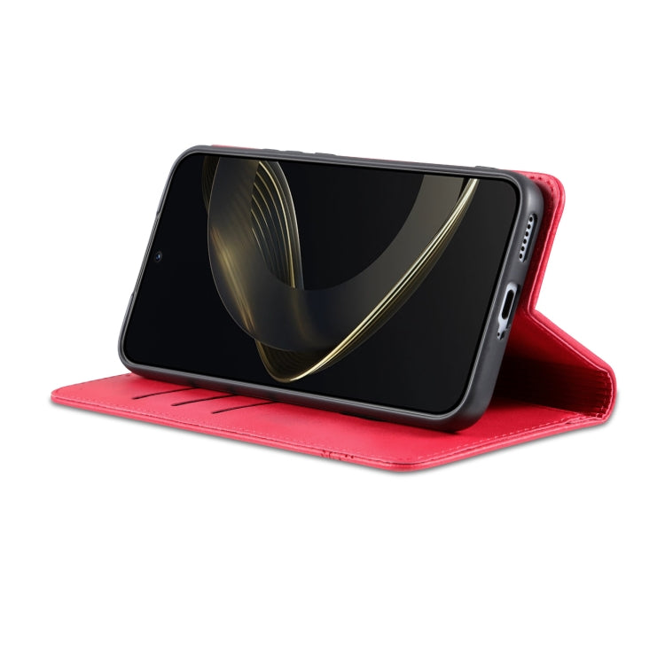 For Huawei Nova 11 Pro AZNS Magnetic Calf Texture Flip Leather Phone Case(Red) by AZNS