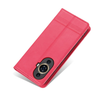 For Huawei Nova 11 Pro AZNS Magnetic Calf Texture Flip Leather Phone Case(Red) by AZNS