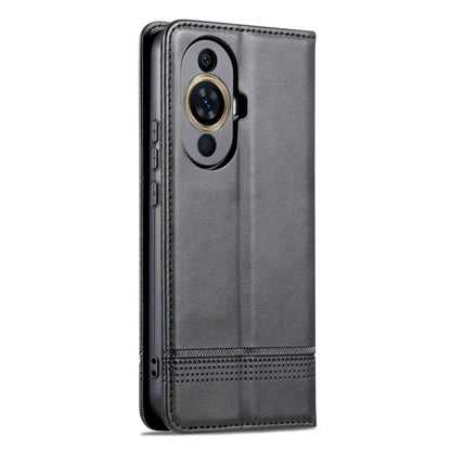 For Huawei Nova 11 Pro AZNS Magnetic Calf Texture Flip Leather Phone Case(Black) by AZNS