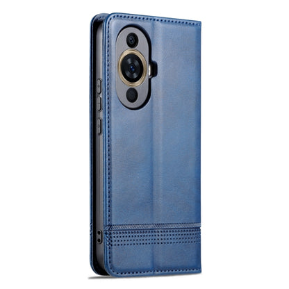 For Huawei Nova 11 Pro AZNS Magnetic Calf Texture Flip Leather Phone Case(Dark Blue) by AZNS