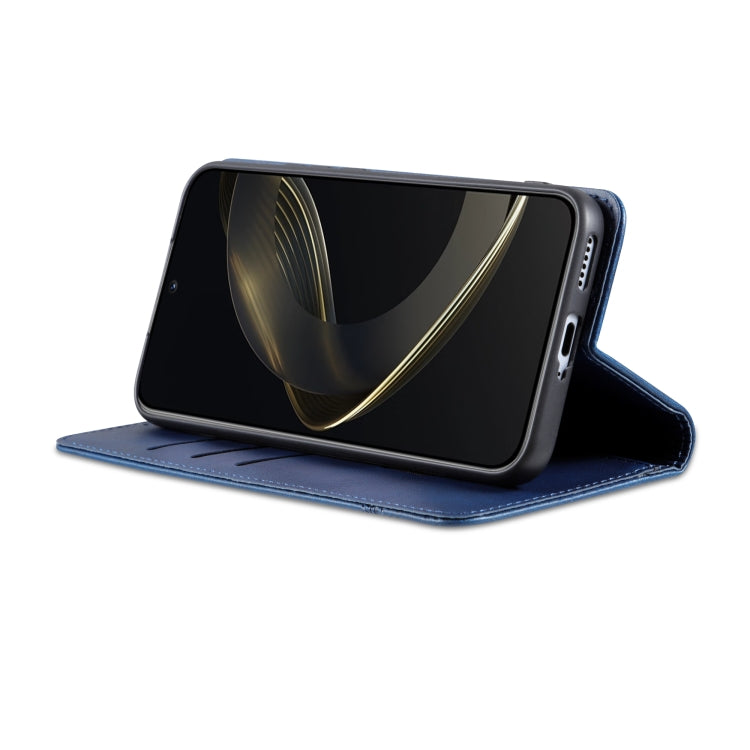 For Huawei Nova 11 Pro AZNS Magnetic Calf Texture Flip Leather Phone Case(Dark Blue) by AZNS