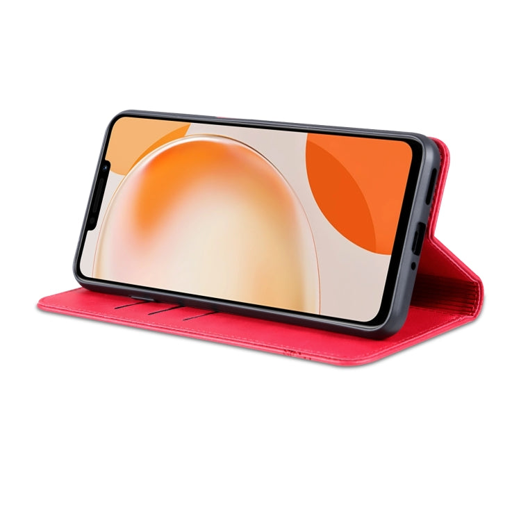 For Huawei Enjoy 60X AZNS Magnetic Calf Texture Flip Leather Phone Case(Red) by AZNS