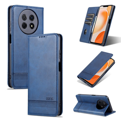 For Huawei Enjoy 60X AZNS Magnetic Calf Texture Flip Leather Phone Case(Dark Blue) by AZNS