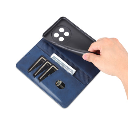 For Huawei Enjoy 60X AZNS Magnetic Calf Texture Flip Leather Phone Case(Dark Blue) by AZNS