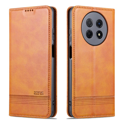 For Huawei Enjoy 60X AZNS Magnetic Calf Texture Flip Leather Phone Case(Light Brown) by AZNS