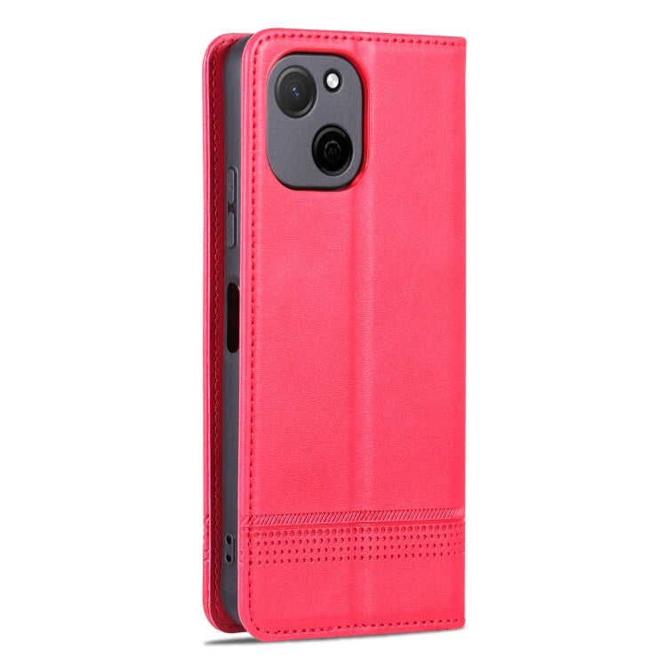 For Huawei Maimang A20 AZNS Magnetic Calf Texture Flip Leather Phone Case(Red) by AZNS