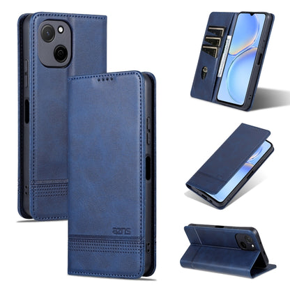 For Huawei Maimang A20 AZNS Magnetic Calf Texture Flip Leather Phone Case(Dark Blue) by AZNS