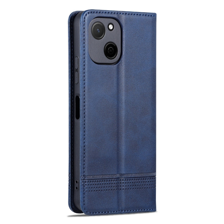 For Huawei Maimang A20 AZNS Magnetic Calf Texture Flip Leather Phone Case(Dark Blue) by AZNS