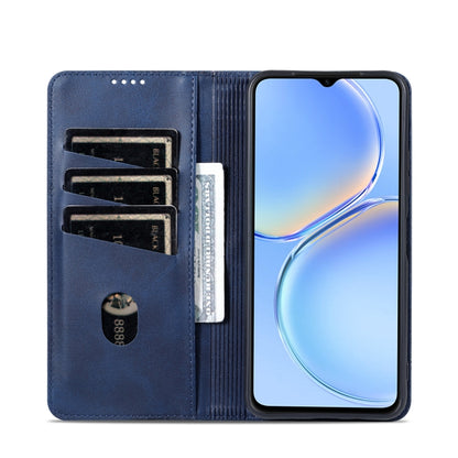For Huawei Maimang A20 AZNS Magnetic Calf Texture Flip Leather Phone Case(Dark Blue) by AZNS