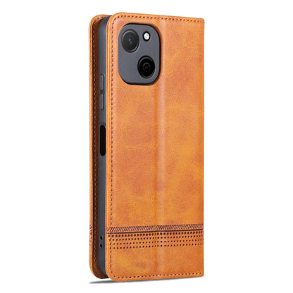 For Huawei Maimang A20 AZNS Magnetic Calf Texture Flip Leather Phone Case(Light Brown) by AZNS