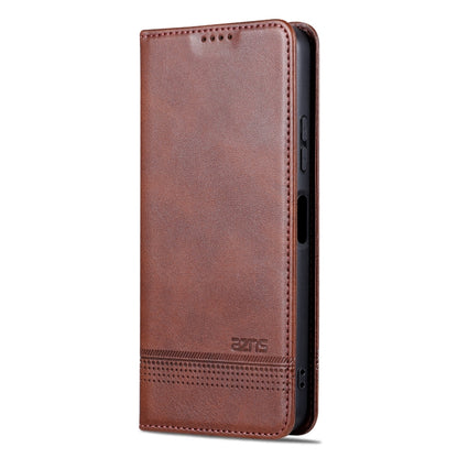 For Huawei Maimang A20 AZNS Magnetic Calf Texture Flip Leather Phone Case(Dark Brown) by AZNS