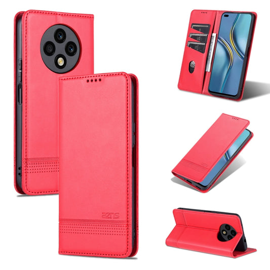 For Huawei Enjoy 60 Pro AZNS Magnetic Calf Texture Flip Leather Phone Case(Red) by AZNS